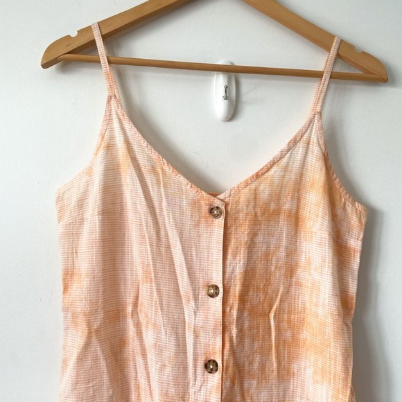 Roxy Wild Ties Button Down Midi Dress Orange Sz S - Picture 4 of 7